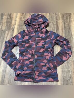 New Lululemon Scuba Full Zip Hoodie Camo Smoky Red Night Heritage 365 8 NWOT